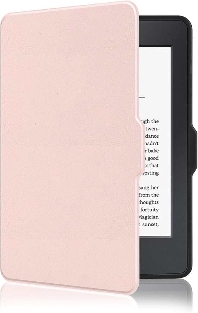 MOROCK Case for 6" Kindle Paperwhite 5th/6th/7th Generation 2012-2017 Released(Model No. EY21 & DP75SDI), Premium Lightweight PU Leather Cover with Auto Wake/Sleep, Pink