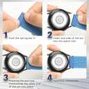 Sport Loop Nylon Band 16mm 18mm 19mm 20mm 22mm Watch Band Quick Release,Soft Fabric Nylon Adjustable Replacement Wristband Strap for Men Women, Size 16mm