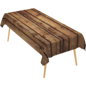Rectangle Farmhouse Wood Tablecloth 54x108inch Fabric Rustic Wood Grain Tablecloth Heavy Duty Tablecover for Washable Water Resistant Table Cloth,Indoor and Outdoors Party Decor