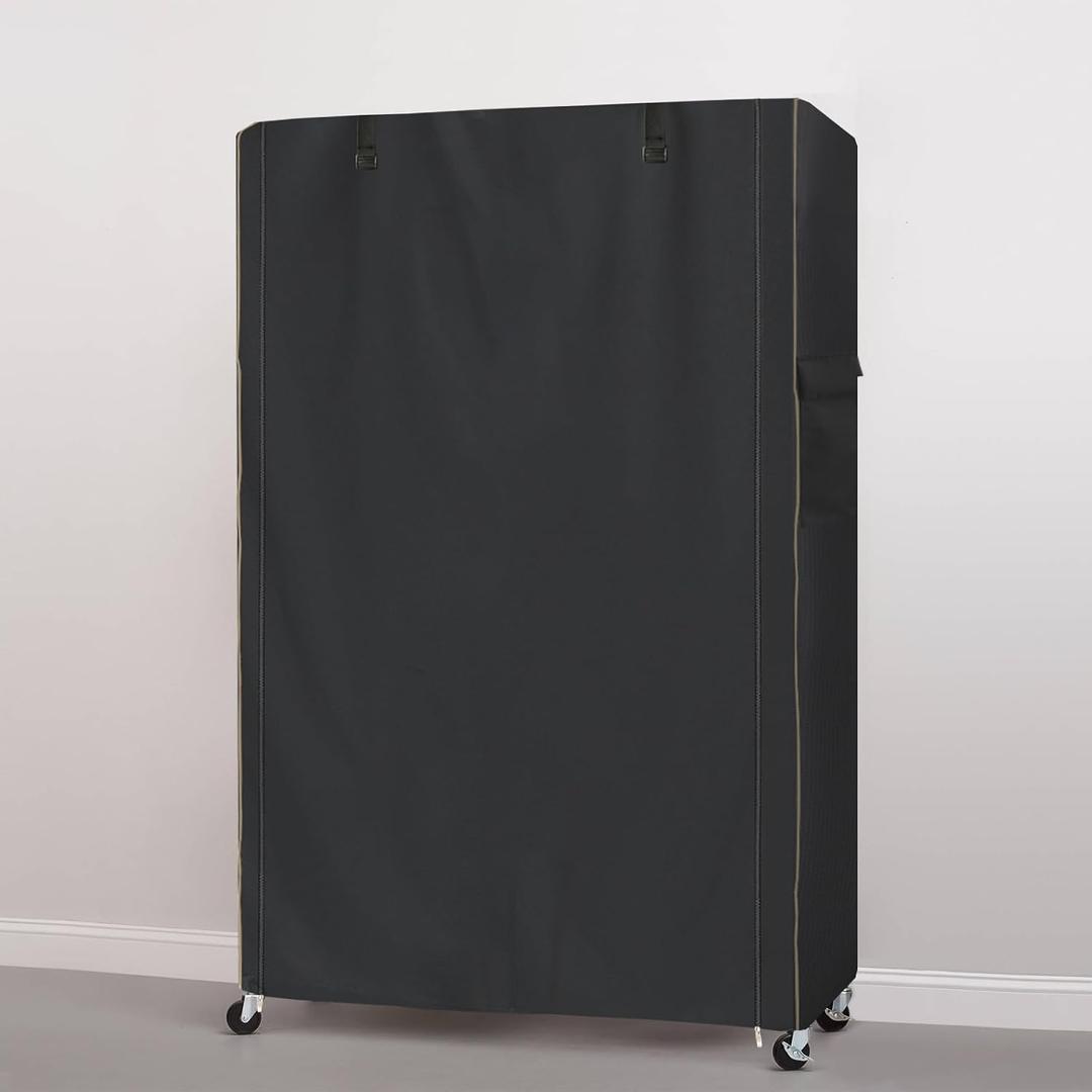 Shelf Cover Waterproof,Shelf Covers for Wire Shelving,Waterproof &Dustproof Heavy Duty Storage Shelves Cover,Keep Garage,Closet,Kitchen,Yard Neat,Fits Racks 36"W x 14"D x 72"H,Black