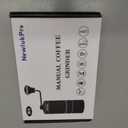 M6 Manual Coffee Grinder,Conical Hexagonal Burr & Double Bearings for Smooth Grinding,Designed for Espresso Pour Over French Press,25g Capacity,Compact & Portable,Gifts for Coffee Lovers (Silver)