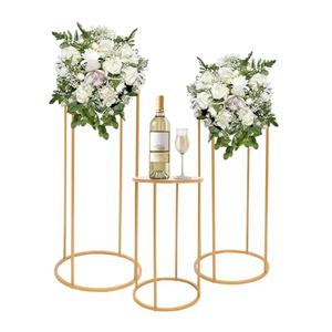 Mgorgeous Wedding Flower Stand, 3PCS Round Flower Holders, Modern Style Free Standing Cylindrical Wedding Rack for Parties and Living Room Decoration