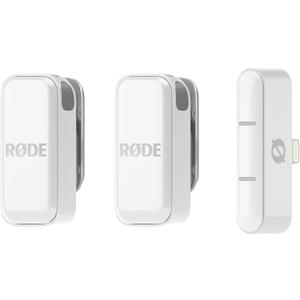  RØDE Wireless Micro - Compact Wireless Microphone, Two Mics with Charge Case for Smartphone Content Creation - Lightning, White