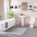 MINI ZOZI Black And White Highland Cow Bathroom Decor 8x10 6PCS Funny Pictures Wall Art Canvas Prints Set Rustic Farmhouse Modern Style Bath Restroom Animal Print Canvas Country Vintage Western Home