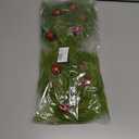 17 Inch Christmas Tree Picks, 6 PCS Lime Green Furry Curly Stems with Red Glitter Balls, Flexible Christmas Tree Topper Decorations for Holiday Arrangements, Wreaths & Table Christmas Decor