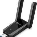TPLink USB 3.0 WiFi Adapter for Desktop PC (Archer TX30U Plus)AX1800 WiFi 6 DualBand Plug and Play Wireless Network Adapter with 2.4GHz, 5GHz, 2×High Gain Antenna, WPA3, Supports Windows 11/10