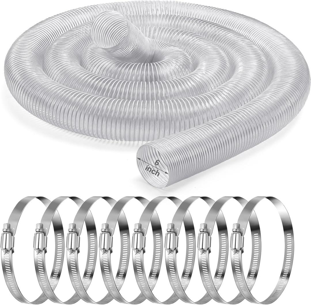Yaocom 6“ x 30’ Dust Collection Hose Set, PVC