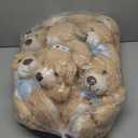 MorisMos Bulk Teddy Bear for Baby Shower,10-Pack Teddy Bear Stuffed Animals Bulk,14 in Teddy with Baby Blue Bow,Soft Stuffed Animal Wholesale for Birthday Christmas Valentine's,Brown