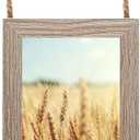 QUTREY 4x6 Picture Frames Collage Rustic, 3 Openings 4 x 6 Vertical Hanging Photo Frames Display 4 by 6 inch Pictures for Wall Decor Home Decor