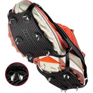 Ice Cleats for Shoes and Boots Men Women Trail Running 20 Stainless Steel Spikes Anti-Slip Footwear Traction Cleats Snow Grips Crampons for Hiking Ice Fishing Walking on Snow