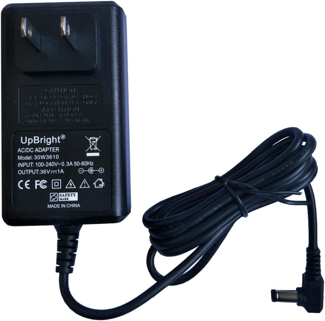 UpBright 36V 1A AC/DC Adapter Compatible with Model YS35-3601000U YS353601000U Fits CND LED Light Lamp Dryer 90200 36VDC 1.0A 36W DC36V 1000mA 36 Watt 36.0V Switching Power Supply Cord Battery Charger