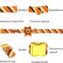 Elegant Little Tail Halloween Dog Collar - Orange Stripe Pet Collar With Flower for Small Dogs - Soft Durable Holiday Accessory (Small (Pack of 1))