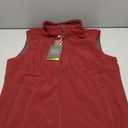 Outdoor Ventures Women's Lightweight Softshell Vest Windproof Fleece Lined Zip Up Sleeveless Jacket for Running Hiking Golf (Red) XL