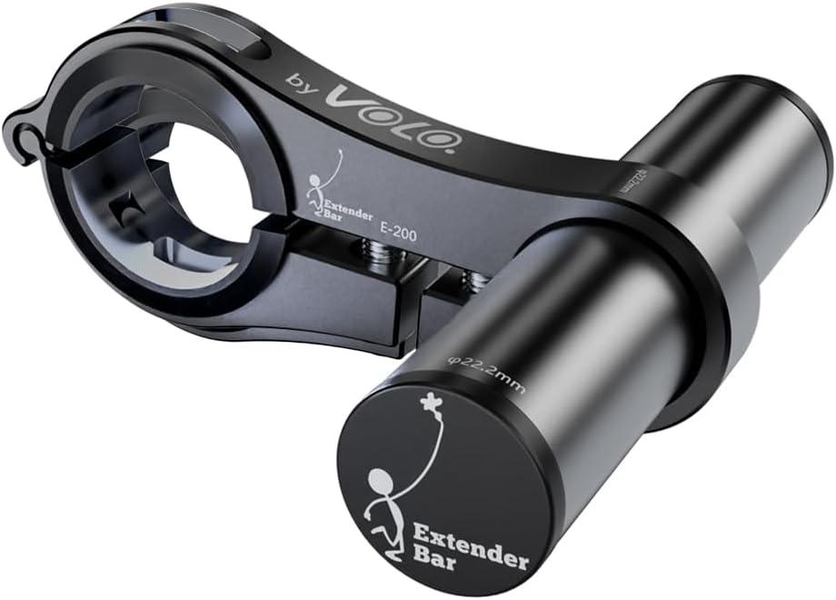 Volo Extender BAR Aluminum Bike Handlebar Extender Cycling Extension Mount Holder for Bike Mounts, GPS Service, Headlights etc(85mm) (Black)