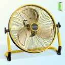 18'' Portable Battery Operated Fan, Cordless Camping Floor Fan Outdoor, Long Lasting Rechargeable Battery Powered Fan, 360 Tilt, USB Output, Wireless, for Home Gazebo Greenhouse Outside Gym