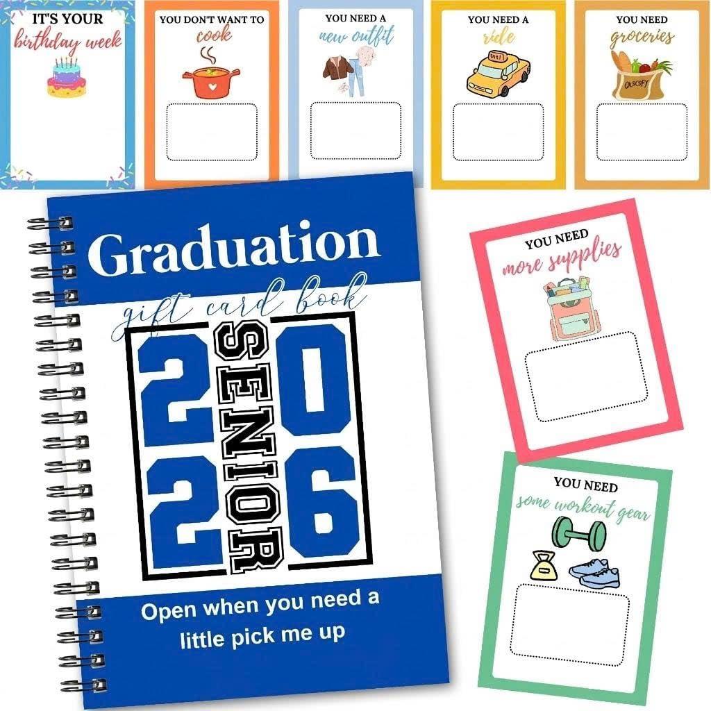 MDPrints Global Gift Card Holder for Graduates - Graduation Gift Card Books, Graduation Memory Booklet, Greeting Card Organizer for Seniors