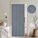 MIULEE Accordion Style Magnetic Folding Door Curtains for Doorways/Closet, Room Divider Pleated Drapes with Hooks for Interior Living Room/Bedroom/Open Closet, Blue, W39 x L78 inches, 1 Panel
