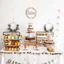 Acacia Wooden Cupcake Display Riser Stand Three Tiered Essential Oil Risers Display Candle Perfume Stand Small Chees Party Decor Dessert Table Display Set 3 Layers