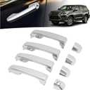 Exterior Door Handle Compatible with 2010-2020 Lexus GX460 Toyota 4Runner Replacement for 69211-60090 69210-60100 Silver Chrome Outside Handle Kit Front Rear Left Right