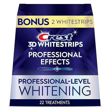 Crest 3D White Professional Effects Whitestrips 20 Treatments + Crest 3D White 1 Hour Express Whitestrips 2 Treatments - Teeth Whitening Kit