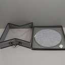 FIBER CONTENT, Gray Charger Storage Box, Holds 12 Plates