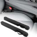 2026 New Car Seat Gap Filler 2 Pack,Leather Seat Gap Filler Strip with Fix Strap to Avoid Items from Falling,Universal Car Seats Gaps Plug Cars Interior Accessories