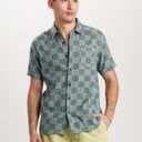 Unionbay Men's Bradley Short Sleeve Gauze Button Down Shirt, Snow Pine, Size XL