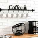 Large Capacity Black Metal Coffee Pod Storage Holder K Cup Organizer | Espresso Capsule Storage Basket Practical Decor Accessory for Kitchen Counter Bar Station