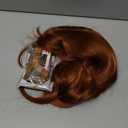 LEOSA Auburn Wigs for Women, 26 Inch Long Wavy Copper Layered Wig with Curtain Bangs Synthetic Natural Looking Hair Middle Part Redhead Wig for Daily Party,Dark Auburn