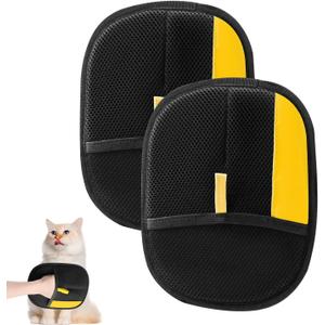 2 x Pet Hair Removal Glove for Cats & Dogs,Upgrade Efficient Grooming Gloves for Pet Hair, Cat Grooming Gloves for Hair Removal, Reusable Pets Hair Remover Glove, Removal Gloves for Pets Hair (2 PCS)