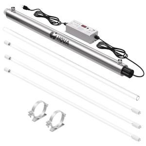 HQUA-OWS-12T 120V 40W 12GPM Whole House Ultraviolet Water Purifier Filter, + 2 Extra UV Bulbs,with Lamp Rated Life 365 Days Ballast