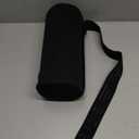 QUTOOL Lumbar Roll, Lumbar Support Pillow for Office Chair with Non-Slip Wider Strap, Back Pain Relief & Posture Improvement, Washable Cover, Office Desk & Car Accessories, Black, Firm