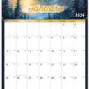 2026 Wall Calendar - 2026 Calendar, JAN 2026 - DEC 2026, 12" x 17", Large Calendar 2026 with Twin-wire Binding, Notes, Perfect 2026 Wall Calendar 12 Month for Organizing