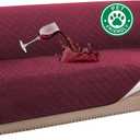 Turquoize 100% Waterproof Couch Cover Sofa Covers Washable Couch Covers for 3 Cushion Couch Pet Friendly Triple Non-Slip Couch Cover for Dogs Furniture Covers for Pets, Kids,Dog (Sofa 70", Burgundy)