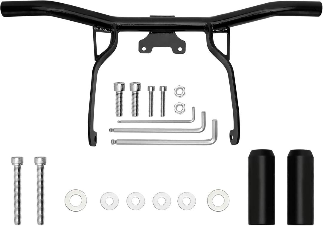 Motorcycle Engine Guard Crash Bar Street Glide Accessories Compatible with Davidson Touring Street Glide Electra Glide Road Glide Road King Ultra Limited Black Alloy Steel Flat Out Bar 2014~2023