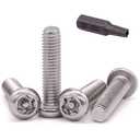 M3-0.5 x 20mm Button Head Security Torx Machine Screws 100 PCS, 304 Stainless Steel 18-8, Tamper Resistant, Full Thread, Bright Finish, Includes Torx Driver Bit