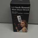 Round Hair Blow Dryer Brush - 1.2 Inch Ceramic Barrel Hair Dryer Brush for Short/Middle Hair, One Step Drying, Volumizing, Straightening and Styling, Negative Ionic Dryer Brush (Black-Golden, 1.2)