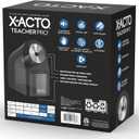 X-ACTO Teacher Pro Electric Pencil Sharpener, Heavy Duty, Black, 1 Count - School, Classroom Essentials