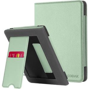 CoBak Case for Ereader - Durable PU Leather Cover with Auto Sleep Wake, Card Slot, Hand Strap Feature - Fits Kindle Paperwhite 11th Generation 6.8" Signature Edition 2021 Released