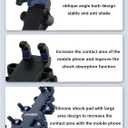 Universal Motorcycle Mount - Phone Mount for Bicycle with Handlebar U-Bolt Base & 10mm Angled Bolt Head Adapter Ball Base