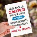 4 x Funny Farewell Card & Gifts for Coworkers or Friends, Goodbye Card & Gifts for Coworkers, Coworker Leaving Gift for Men or Women, Going Away Card