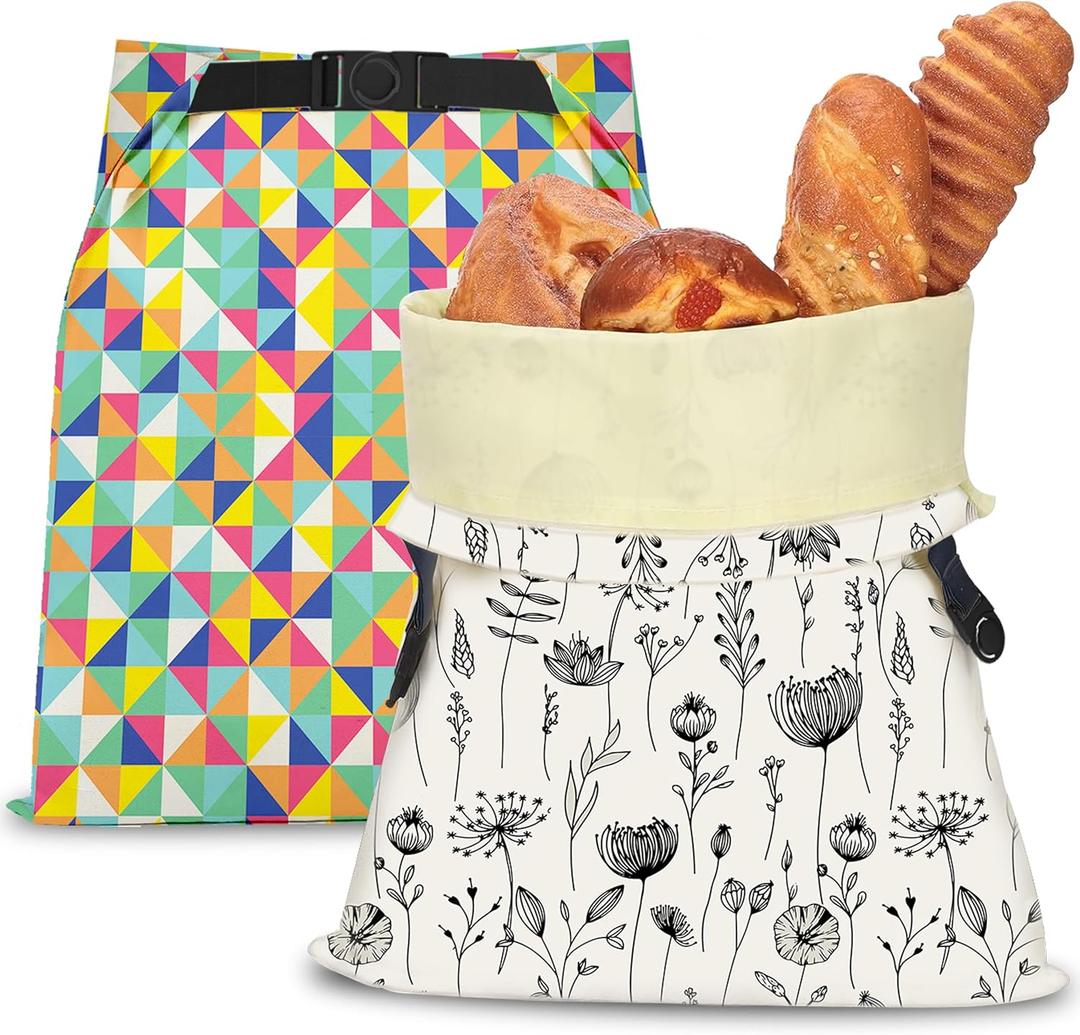 Riccle Reusable Beeswax Bread Bags for Sourdough and Homemade Bread -Pack Of 2- Durable and Waxed for Fresh Artisan Loaves Storage - Large Linen Bag for Sour Dough Home Made Breads with Zipper & Clips Riccle Reusable Beeswax Bread Bags for Sourdough and Homemade Bread -Pack Of 2- Durable and Waxed for Fresh Artisan Loaves Storage - Large Linen Bag for Sour Dough Home Made Breads with Zipper & Clips