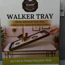 Walker Tray for Folding Walker with Cup Holders, Non-Slip Mat & Bag - Adjustable Universal Plastic Food Table for Seniors - Detachable Guardian Accessories - Removable Walker Trays for rolling walker