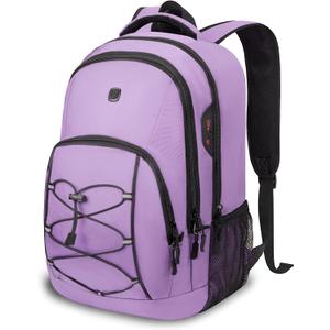 Goloni Laptop Backpack for Men Women, 17 Inch Travel Backpack with USB Charging Port, Water Resistant Lightweight Backpack with Compartments, 30L Casual Daypack,Purple