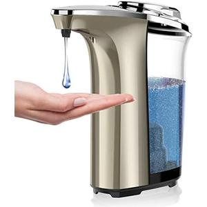PZOTRUF Automatic Soap Dispenser, Touchless Dish soap Dispenser 17oz/500ml with Upgraded Infrared Sensor, 5 Adjustable Soap Dispensing Levels, Liquid Hand soap Dispenser for Bathroom & Kitchen