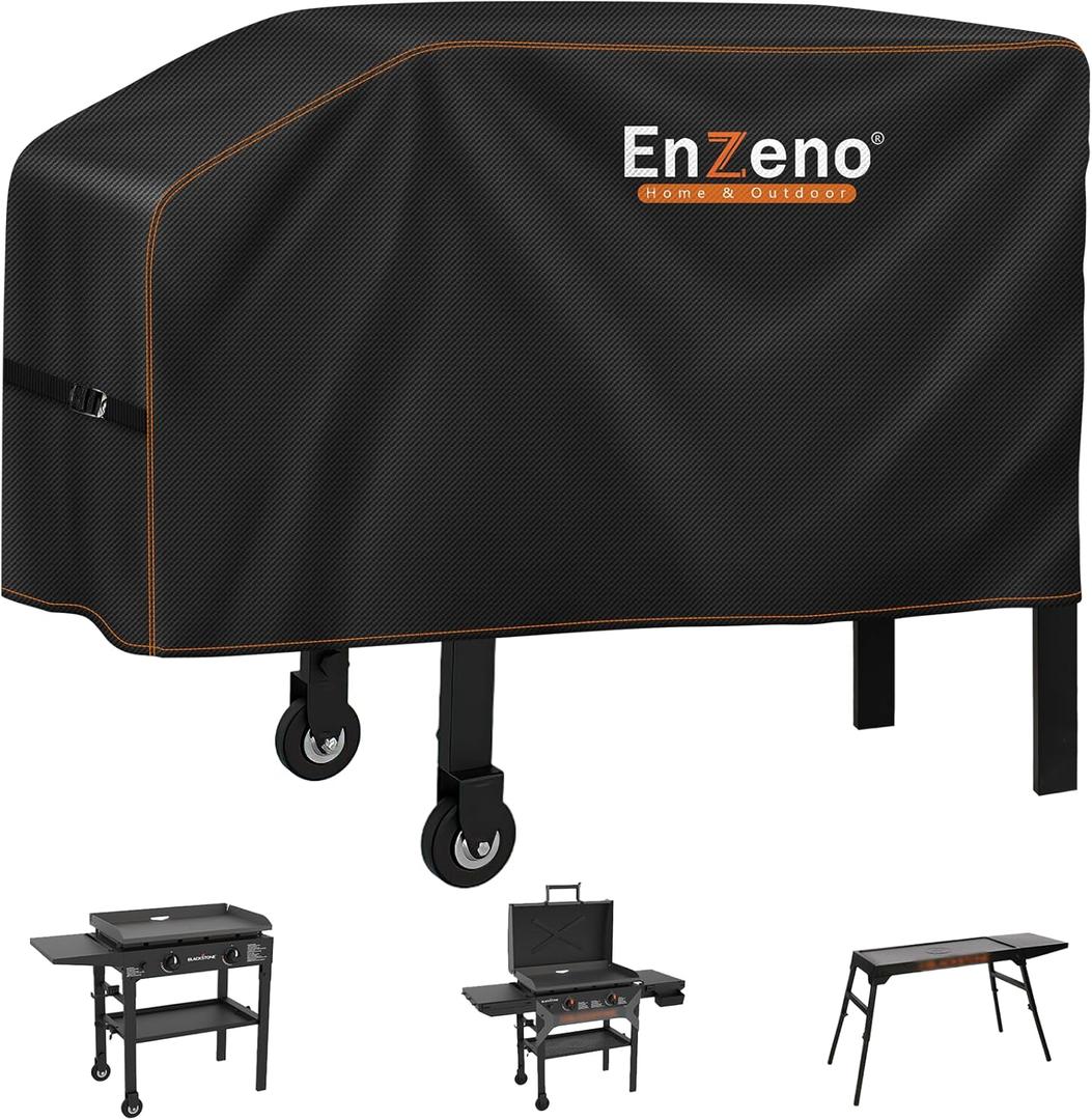 Enzeno Grill Cover for Blackstone 22and 28Single Shelf Griddle CoverGriddle Accessories Grill Cover for Outdoor Grill Waterproof and Windproof 44x22x25inch Black