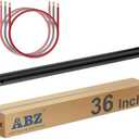 ABZ 36 Inch Ceiling Fan Downrod Accessories with Extended Cord, 3 FT Downrod for Ceiling Fan Not Threaded (Black)