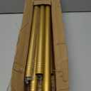 CorkLatta Gold Shower Curtain Rod 31 to 104 Inch,1 Inch Diameter Adjustable Spring Tension Curtain Rod No Drilling Stainless Steel Telescoping Rod,No Rust