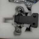 TYT Adjustable Truck Trailer Hitch for 2.5 inch Receiver, 6" Drop/Rise Tow Hitch with Dual Balls (2" & 2-5/16"), Includes Two Pin Locks & Hitch Tightener