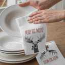 2 x Moose Christmas Kitchen DishTowels, Funny Gift for Women Girls,Christmas Moose Decorations Dish Towels for Kitche Bathroom Decor, 16x24 Inches